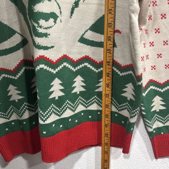 Buddy The Elf men’s M ugly Christmas sweater Raised By Elves ! - Picture 6 of 8